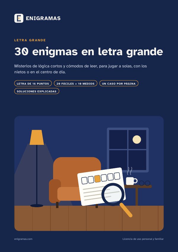 Portada de «30 enigmas en letra grande»